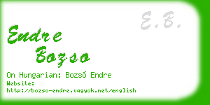 endre bozso business card
